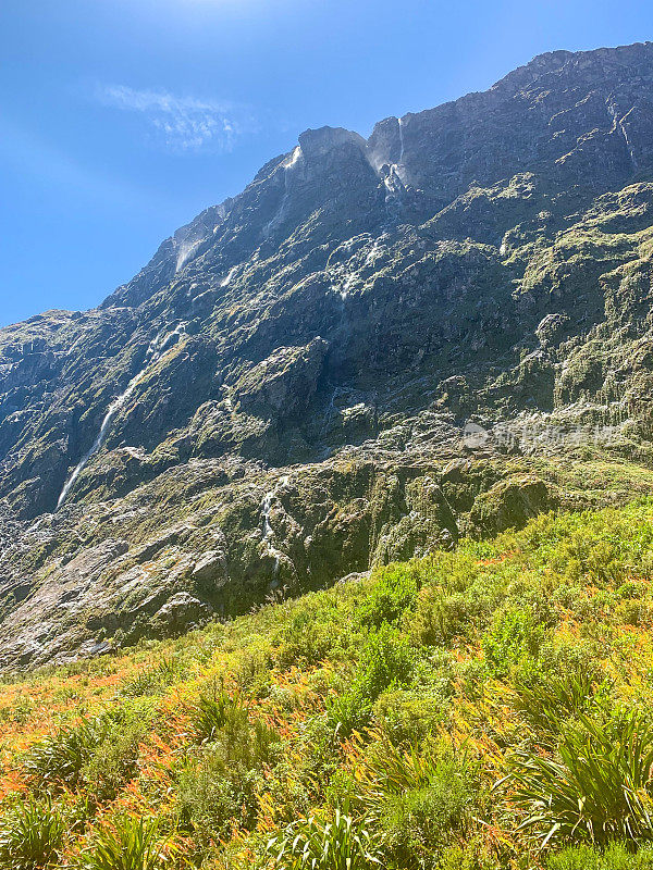 新西兰94号国道，Te Anau-Milford Hwy，峡湾国家公园的Gertrude山谷瞭望台，新西兰